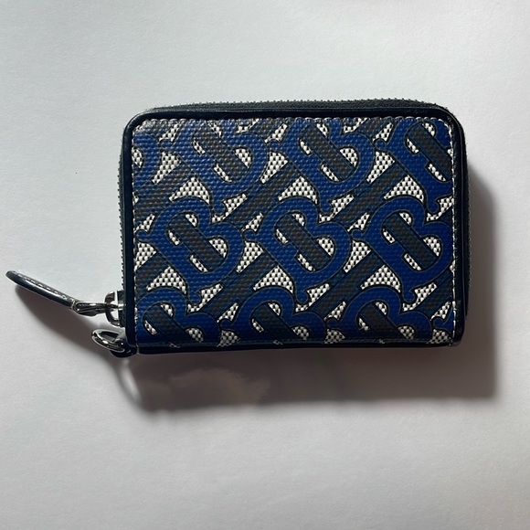 Burberry Zip Wallet with Woven Leather Lanyard - Unisex - Picture 1 of 6
